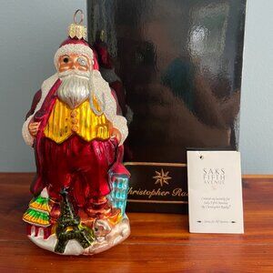 Christopher Radko Saks Fifth Avenue Santa All Nations Ornament Christmas